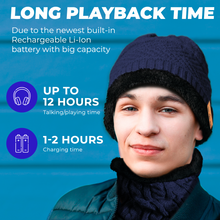 Load image into Gallery viewer, Bluetooth Beanie Wireless Hat with Scarf – Headphone Beanie Hat with Upgraded Bluetooth 5.0 - Wireless Beanie Bluetooth Hat for Women Men Teens - Warm