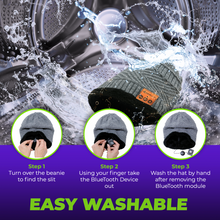 Load image into Gallery viewer, Bluetooth Beanie Wireless Hat with Scarf – Headphone Beanie Hat with Upgraded Bluetooth 5.0 - Wireless Beanie Bluetooth Hat for Women Men Teens - Warm