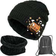 Load image into Gallery viewer, Bluetooth Beanie Wireless Hat with Scarf – Headphone Beanie Hat with Upgraded Bluetooth 5.0 - Wireless Beanie Bluetooth Hat for Women Men Teens - Warm
